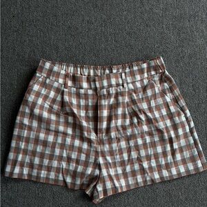 Nine West Brown and White Bermuda Shorts